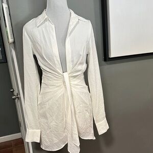 NWT choosy Crosby shirt dress plunging V-neck